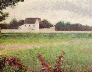 Paisaje en la Isla de Francia, 1881-82 de Georges Seurat